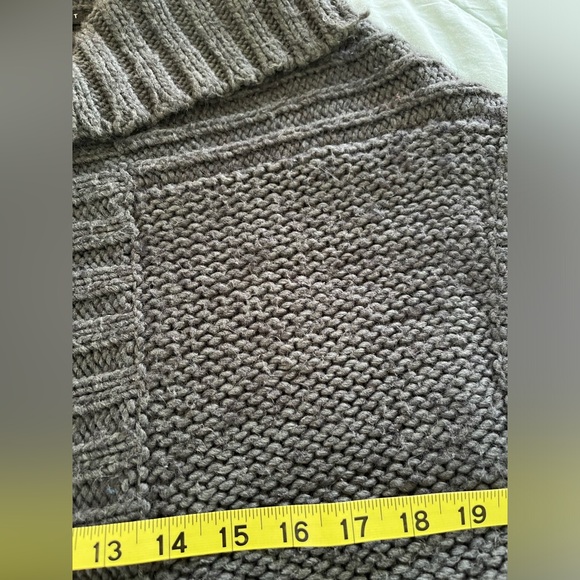 Vintage Y2K Nine West Open Front Chunky Knit Charcoal Gray Cardigan Size Medium - Picture 6 of 9